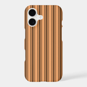 1970s retro brown candy stripes iPhone 17 case