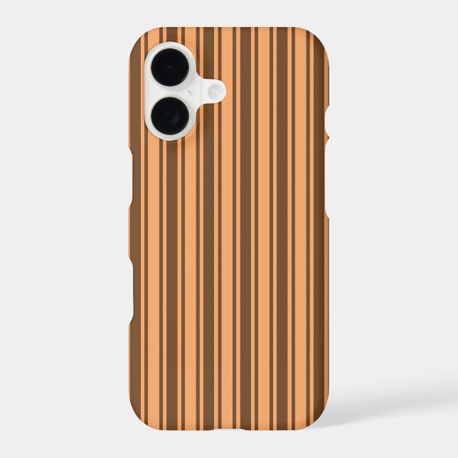 1970s retro brown candy stripes Case-Mate iPhone case (Back)