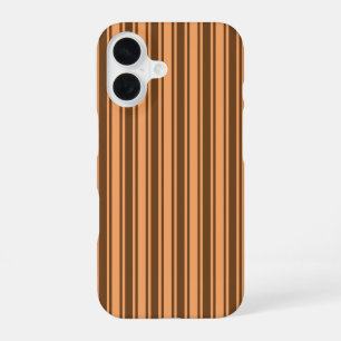 1970s retro brown candy stripes iPhone 16 case