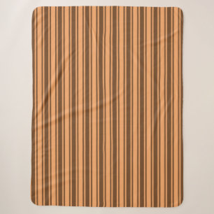 1970s retro brown candy stripes sherpa blanket