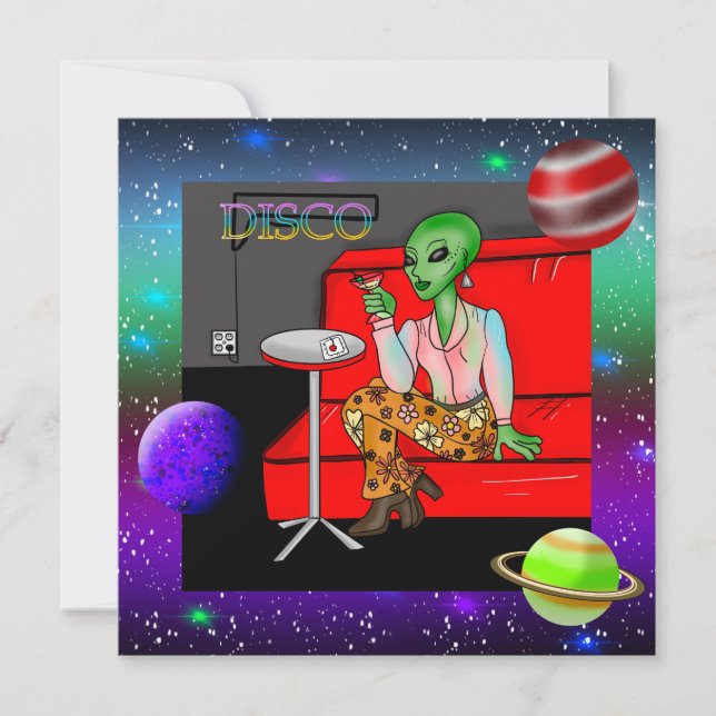 1970's Retro Extraterrestrial in Disco Lounge (Front)