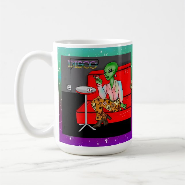 1970's Retro Extraterrestrial in Disco Lounge  Coffee Mug (Left)