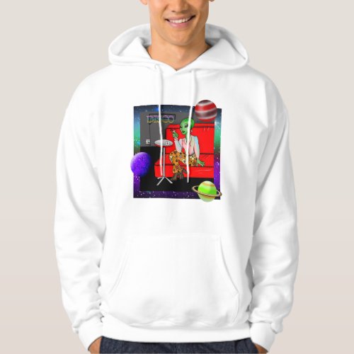 1970s Retro Extraterrestrial in Disco Lounge  Hoodie