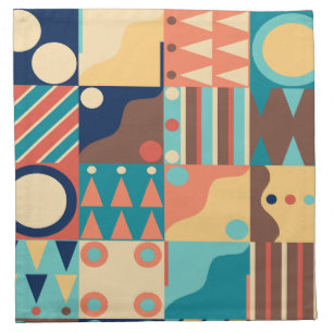 1970's Retro Quilt Cloth Napkin