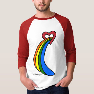 1970's Retro Rainbow Waterfall through Heart Shirt