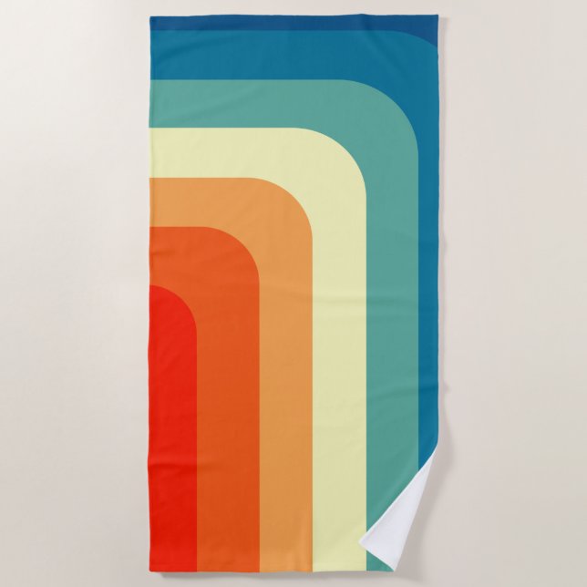 1970s Squares  Beach Towel (Front)