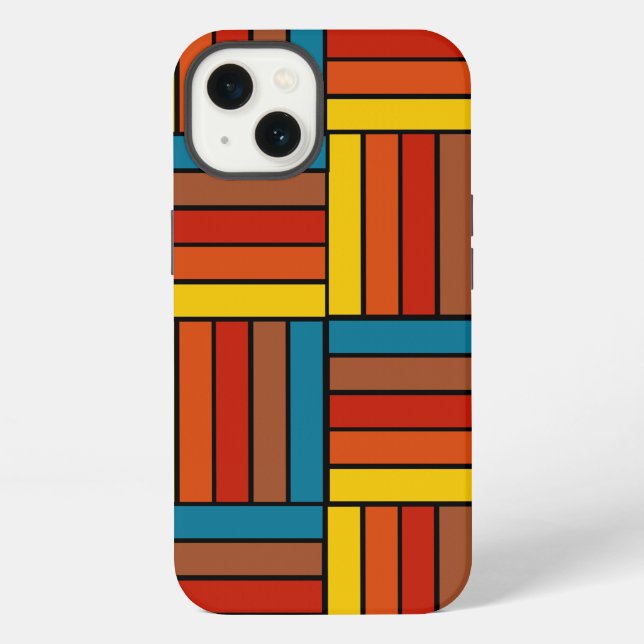 1970s Squares Iphone Case (Back)