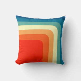 1970s Squares Throw Pillow