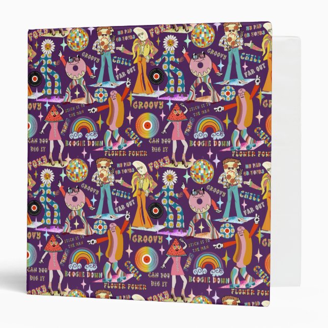 1970s Sticker Disco 3 Ring Binder (Front/Inside)