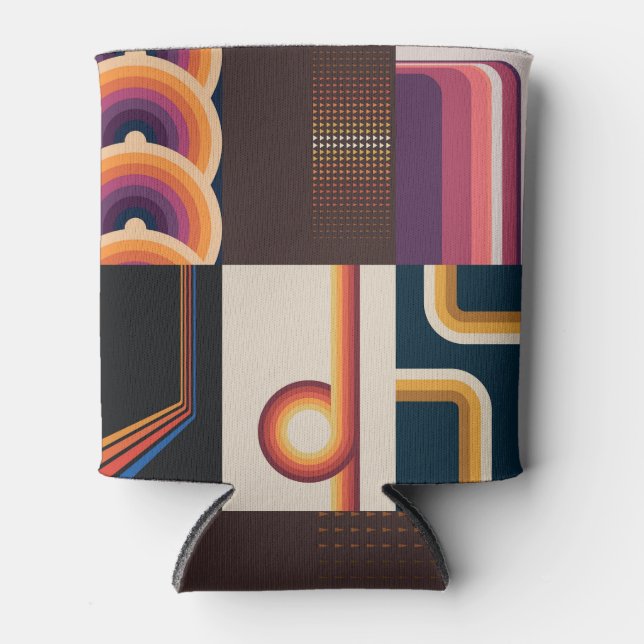 1970s Style: Retro Colorful Backgrounds. Can Cooler (Front)