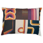 1970s Style: Retro Colorful Backgrounds. Pet Bed