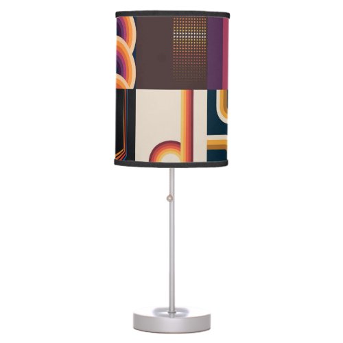1970s Style Retro Colorful Backgrounds Table Lamp