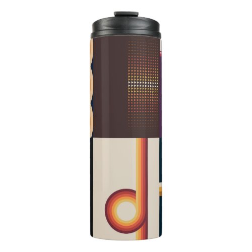 1970s Style Retro Colorful Backgrounds Thermal Tumbler