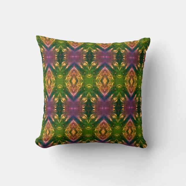 1970's Style Retro Throw Pillow (Front)