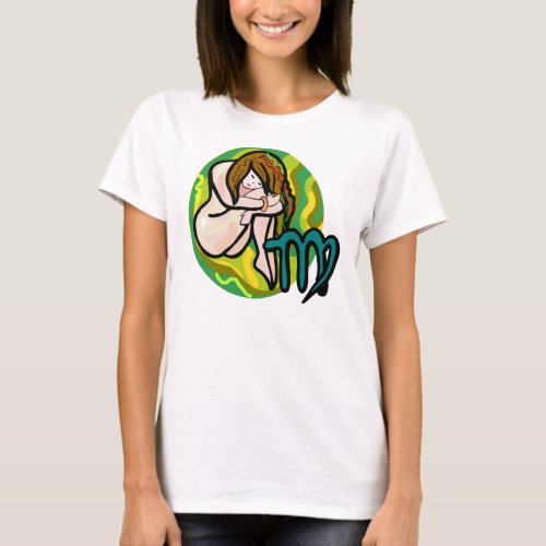 1970s style Virgo with Symbol T_Shirt