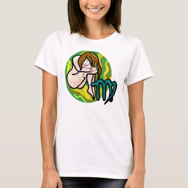 1970s style Virgo with Symbol T-Shirt (Front)