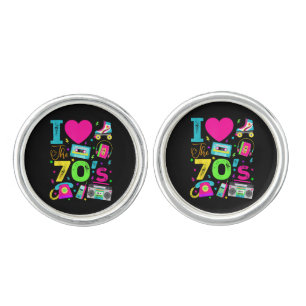 1970's Vintage Style Seventies Retro Party Cufflinks