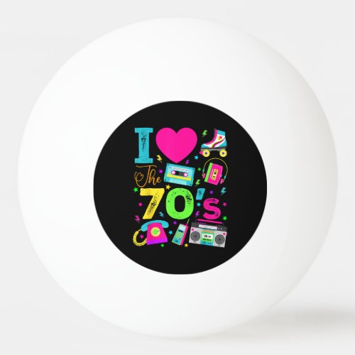 1970's Vintage Style Seventies Retro Party Ping Pong Ball