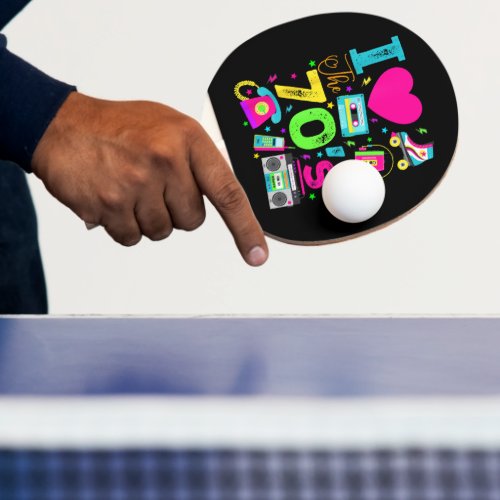 1970's Vintage Style Seventies Retro Party Ping Pong Paddle