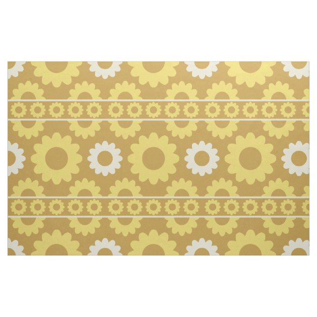 1970s vintage yellow flowers fabric (Fat Quarter)
