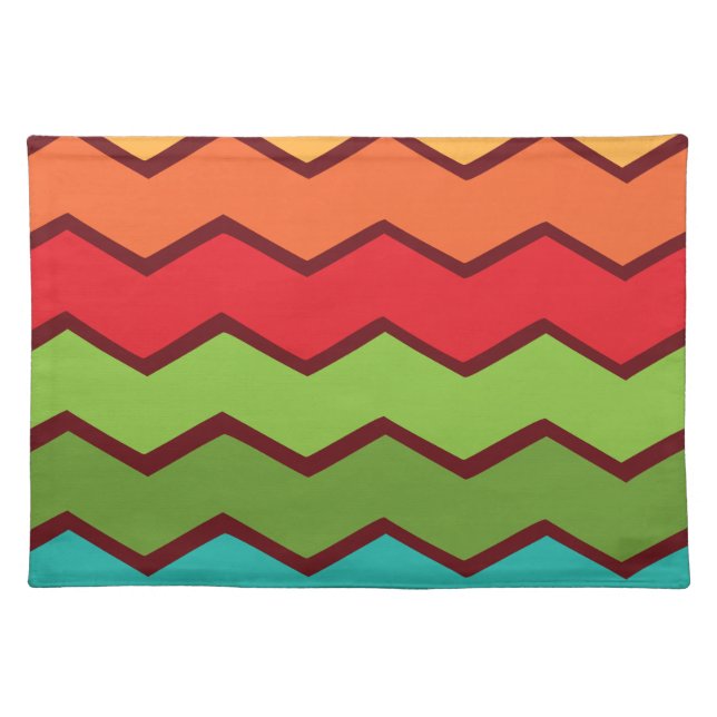 1970s Zigzag    Cloth Placemat (Front)