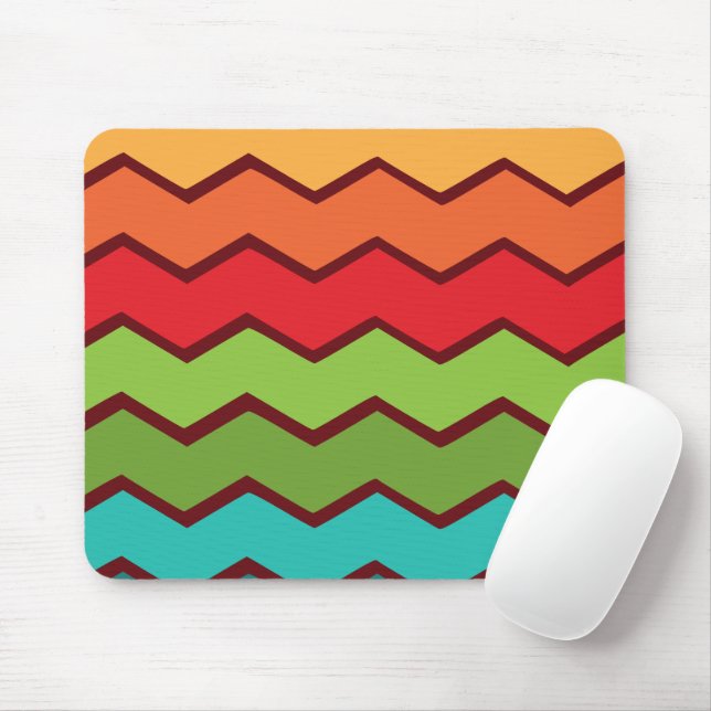 1970s Zigzag   Mouse Pad (With Mouse)