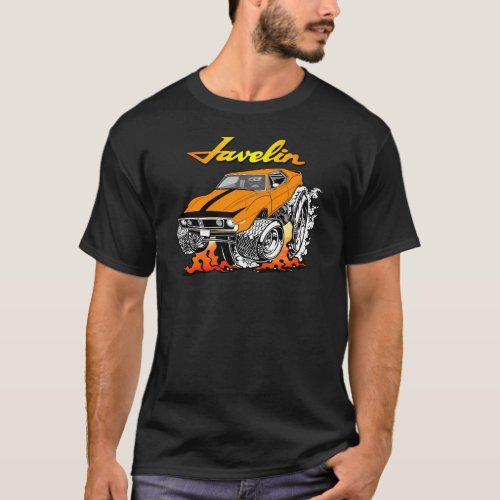 1971 1972 AMC Javelin Cartoon Hot Rod T-Shirt