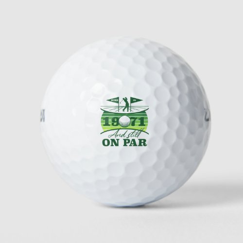 1971 50th Birthday Golf Lover Golf Balls