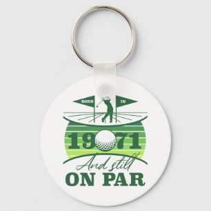 1971 50th Birthday Golf Lover Keychain