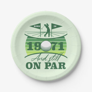 1971 50th Birthday Golf Lover Paper Plates