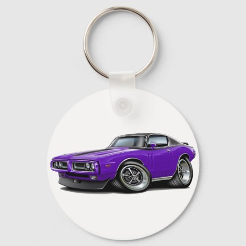 1971-72 Charger Purple-Black Top Car Keychain