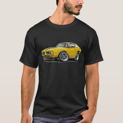 1971_72 Charger Yellow_Black Car T_Shirt