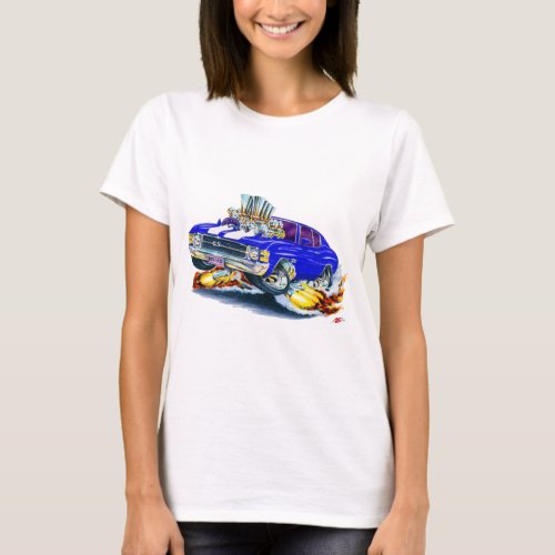 1971-72 Chevelle Blue-White Car T-Shirt
