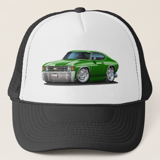 1971-72 Chevelle Green Car Trucker Hat (Front)