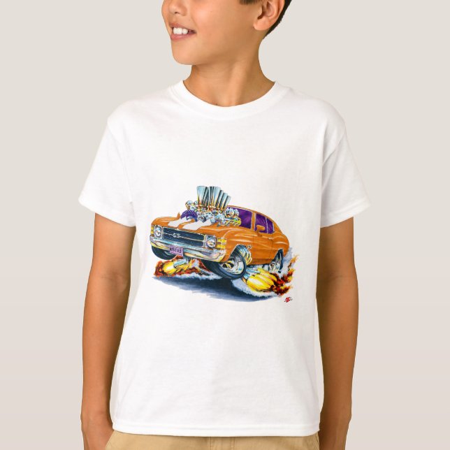 1971-72 Chevelle Orange-White Car T-Shirt (Front)