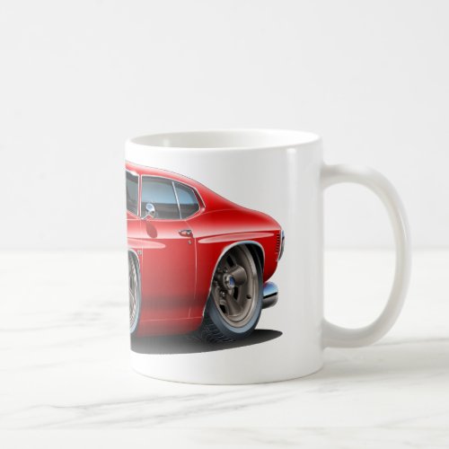 1971-72 Chevelle Red-Black Car Coffee Mug