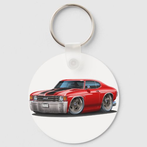 1971-72 Chevelle Red-Black Car Keychain