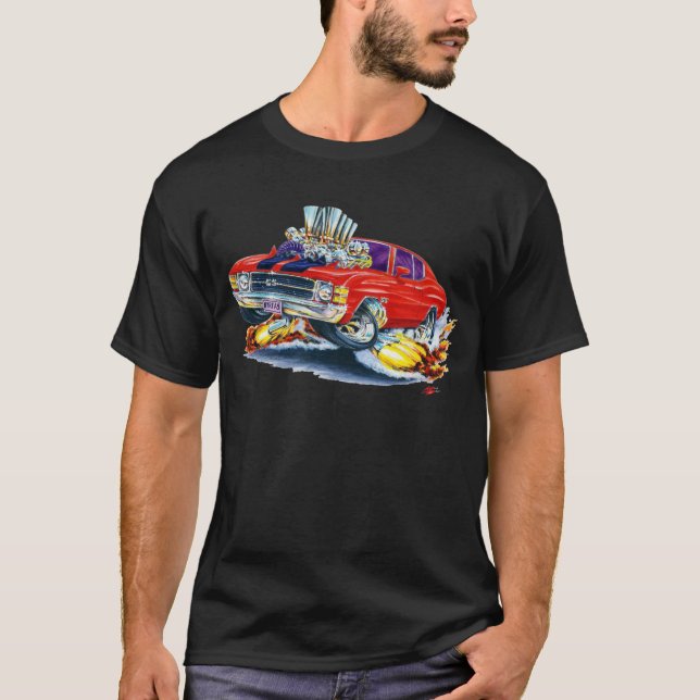 1971-72 Chevelle Red-Black Car T-Shirt (Front)