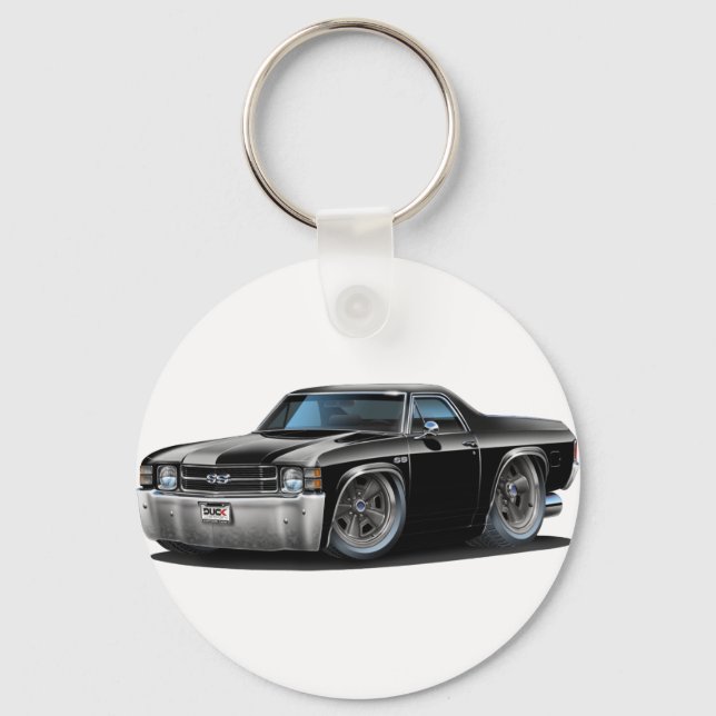 1971-72 El Camino Black Truck Keychain (Front)