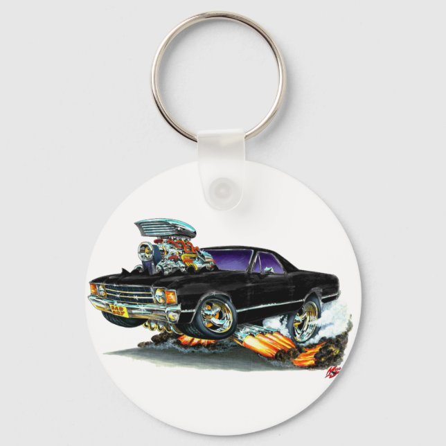 1971-72 El Camino Black Truck Keychain (Front)