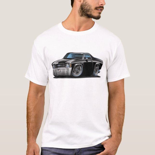 1971-72 El Camino Black Truck T-Shirt (Front)