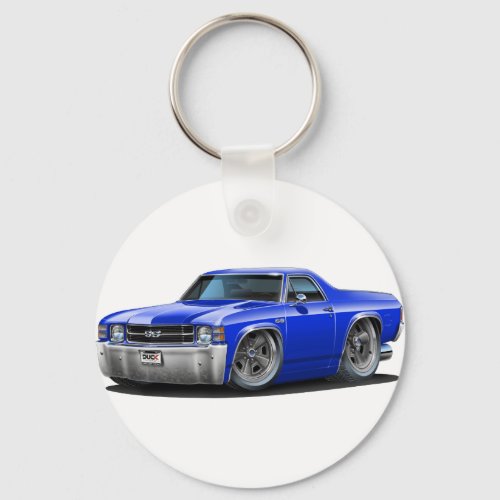 1971-72 El Camino Blue Truck Keychain