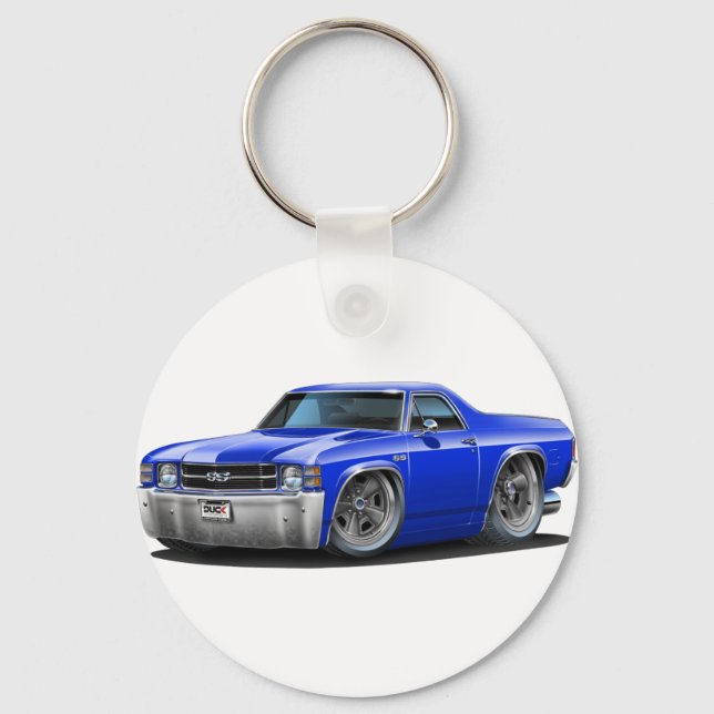 1971-72 El Camino Blue Truck Keychain (Front)
