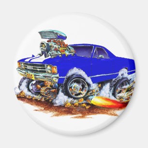 1971-72 El Camino Blue-White 4x4 Monster Truck Magnet