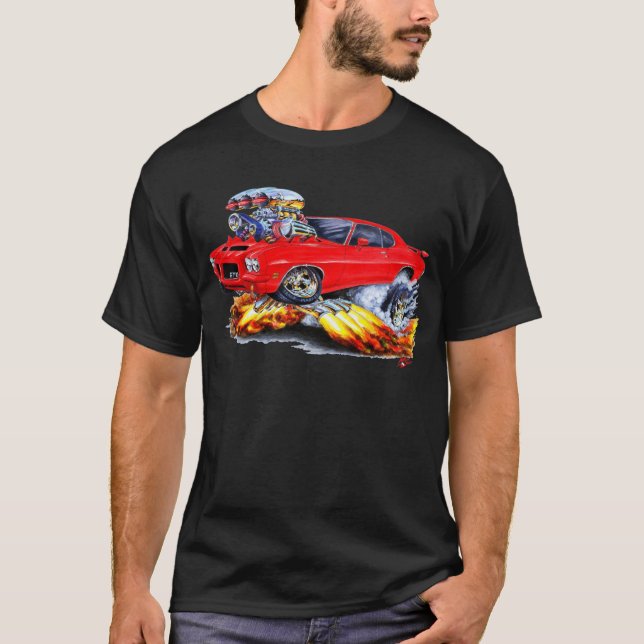 1971-72 GTO Red Car T-Shirt (Front)