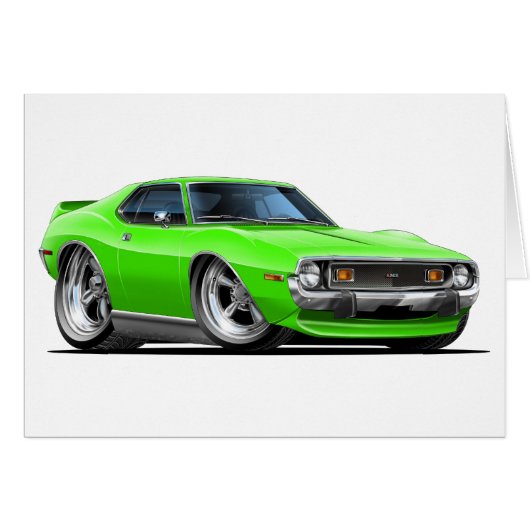 1971-72 Javelin Lime Car Cards (Front Horizontal)