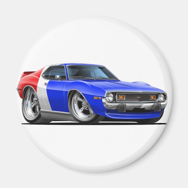 1971-72 Javelin Red White Blue Car Magnet (Front)