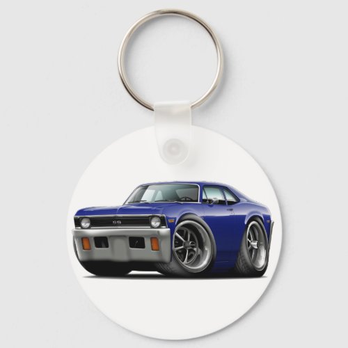 1971-72 Nova Dark Blue Car Keychain