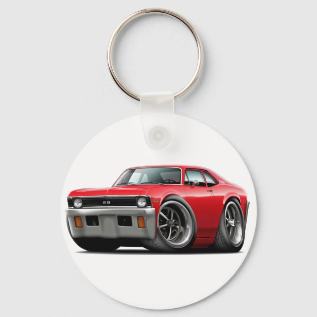 1971-72 Nova Red Car Keychain (Front)