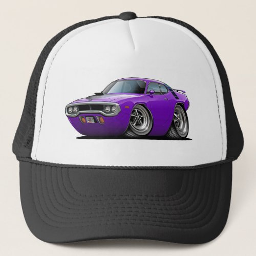 1971-72 Roadrunner Purple-Black Car Trucker Hat